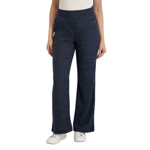 Andrew Marc Women's Rib Knit Pull-On Pants, Blue,Size S  NWT  D2